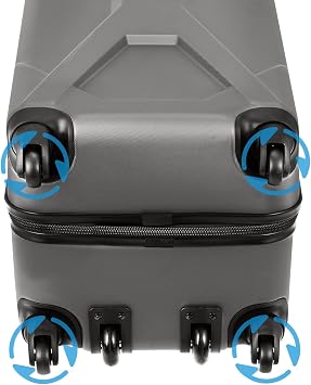 KVV Solid ABS Shell Hard Sided Golf Travel Case with Super Easy Rolling Wheels Ultimate Protection