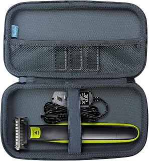 TUDIA EVA Hard Case Compatible with Philips Norelco OneBlade Hybrid Electric Trimmer Shaver QP2520/90 QP2520/70 Face Body QP2630/70 [CASE ONLY]