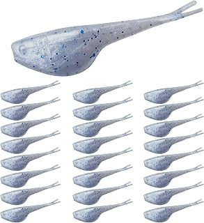 Split-Tail Crappie Lures - 24pcs Soft Plastic Lures for Bluegill, Panfish, Trout, Bass