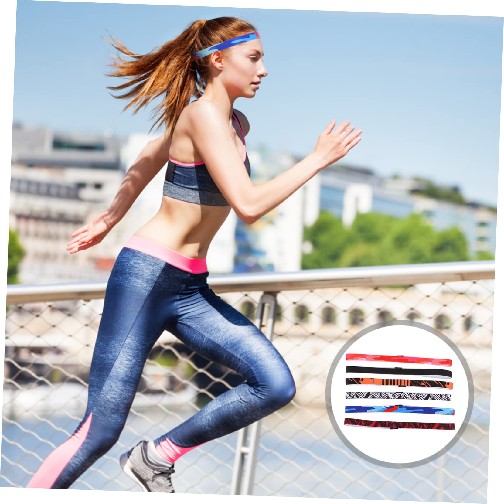 Yardwe Bandeau De Sport Bandeau Extensible Bandeau pour Dames Groupe Hair Band Bandeau Running Cerceaux Bandeau Mince Bandeau Absorbant La Sueur Fibre Composite