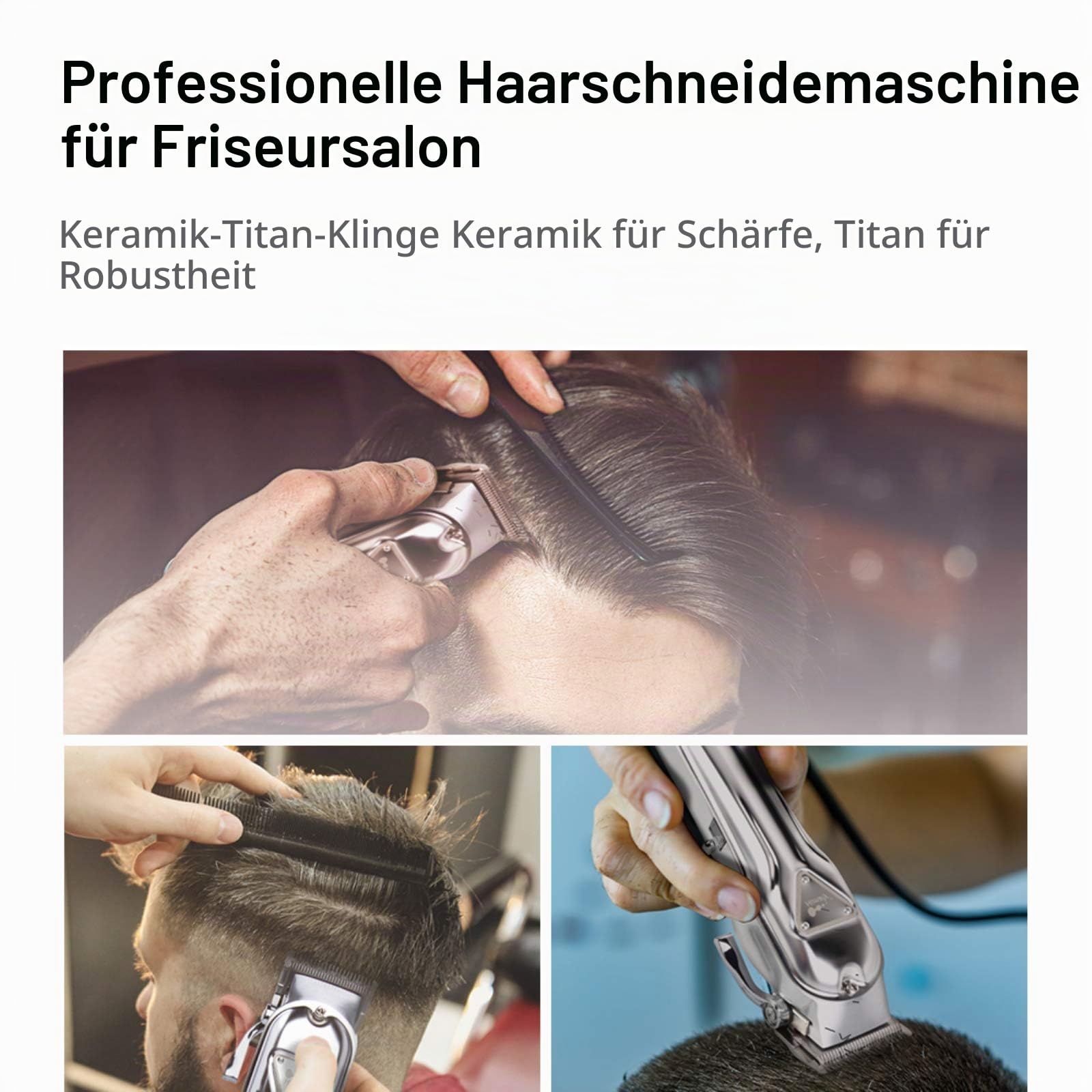 himaly haarschneidemaschine profi Haarschneider Herren Profi Haarschneidemaschine,langhaarschneider 4-In-1 Profi Bartschneider und Haarschneider Set,Wiederaufladbar,Geeignet für Familie