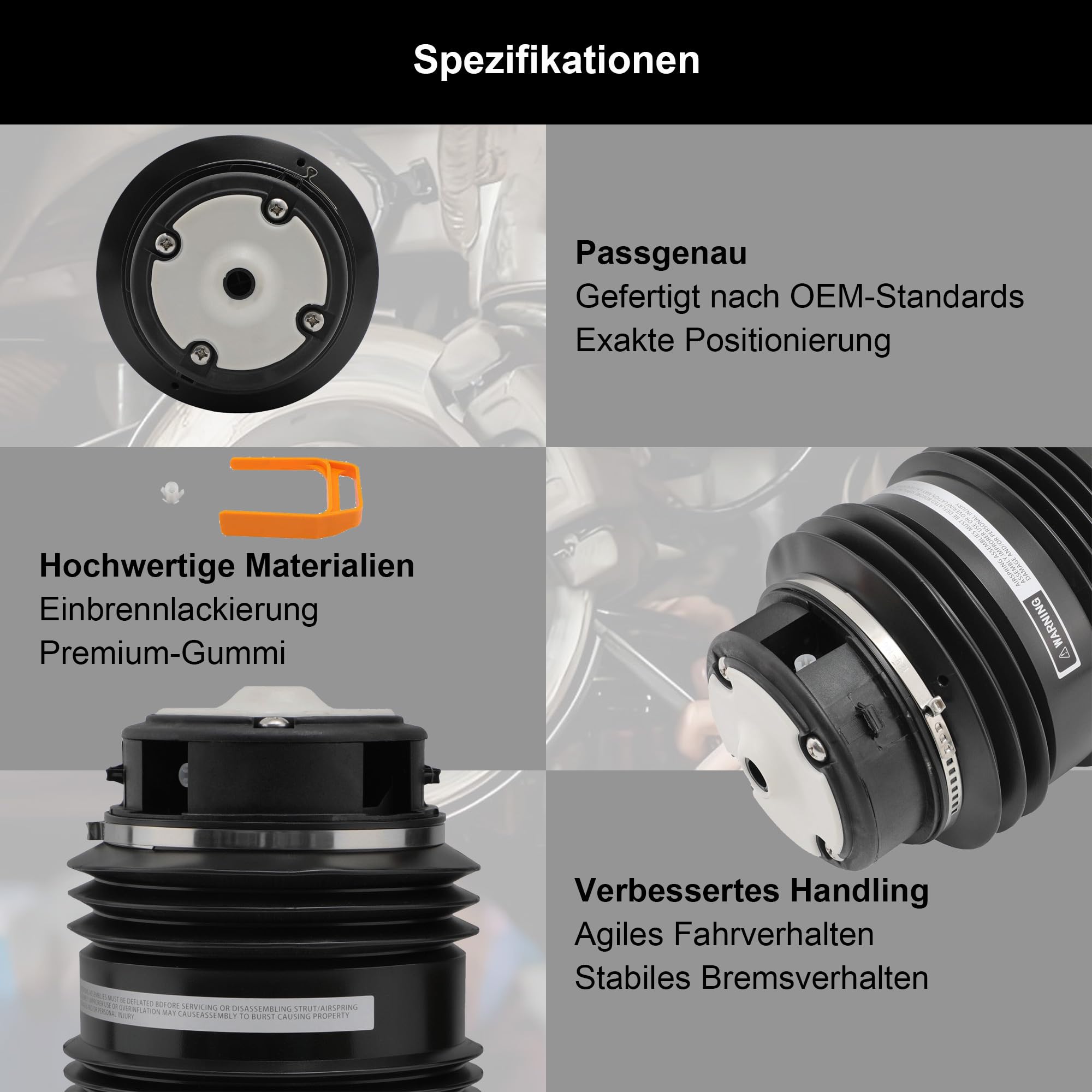 Paar Hinten 2Pin Federbalg für Mercedes E-Klasse W211 S211 Hinten Links Rechts 2003/03-2009/07 A2113200925