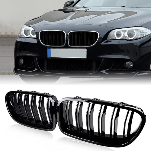 Kidney Grills (Compatible with BMW F10 Gloss Black Double Slat)