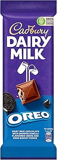 شوكولاتة كادبوري بالحليب محشوة ببسكويت الفانيليا والاوريو، 95 جرام