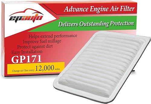 EPAuto GP171 (CA10171) Filtro de Air de panel rígido para Camry (2007-2015), Venza L4 (2009-2015)