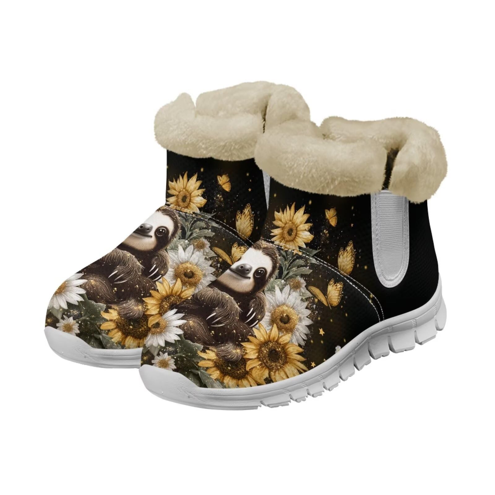 Snow Boots Womens Slip On Winter Ankle Boot Warm Furry Lined Short Boots Comfortable Non Slip Outdoor Thickening