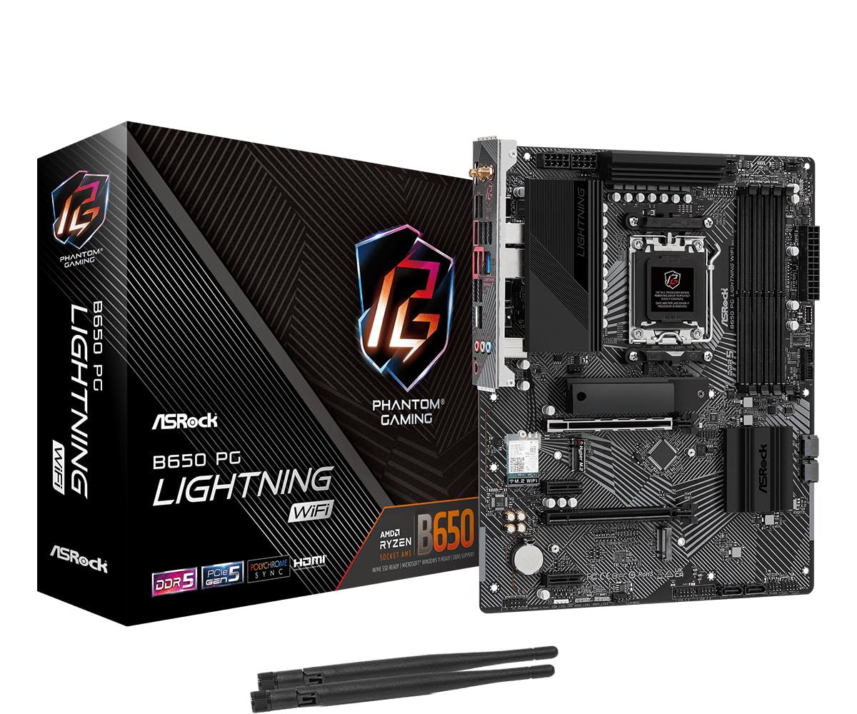 Amazon.co.jp: ASRock B650 PG Lightning WiFiソケット AM5 ATX