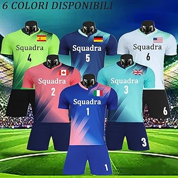 OPUTWDF Personalizzabile Divise Calcio con Il Tuo Nome Numero Squadra e  Logo Completo Calcio Bambino e Adulto Personalizzata Maglia Calcio : Amazon.it:  Sport e tempo libero