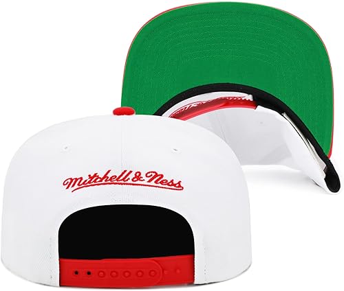 Miniatura 4 de Mitchell & Ness Chicago Bulls NBA The Finals Gorra ajustable con diseño de Snapback - Parche lateral blancorojoNBA Finals 1998, Blanco, talla única