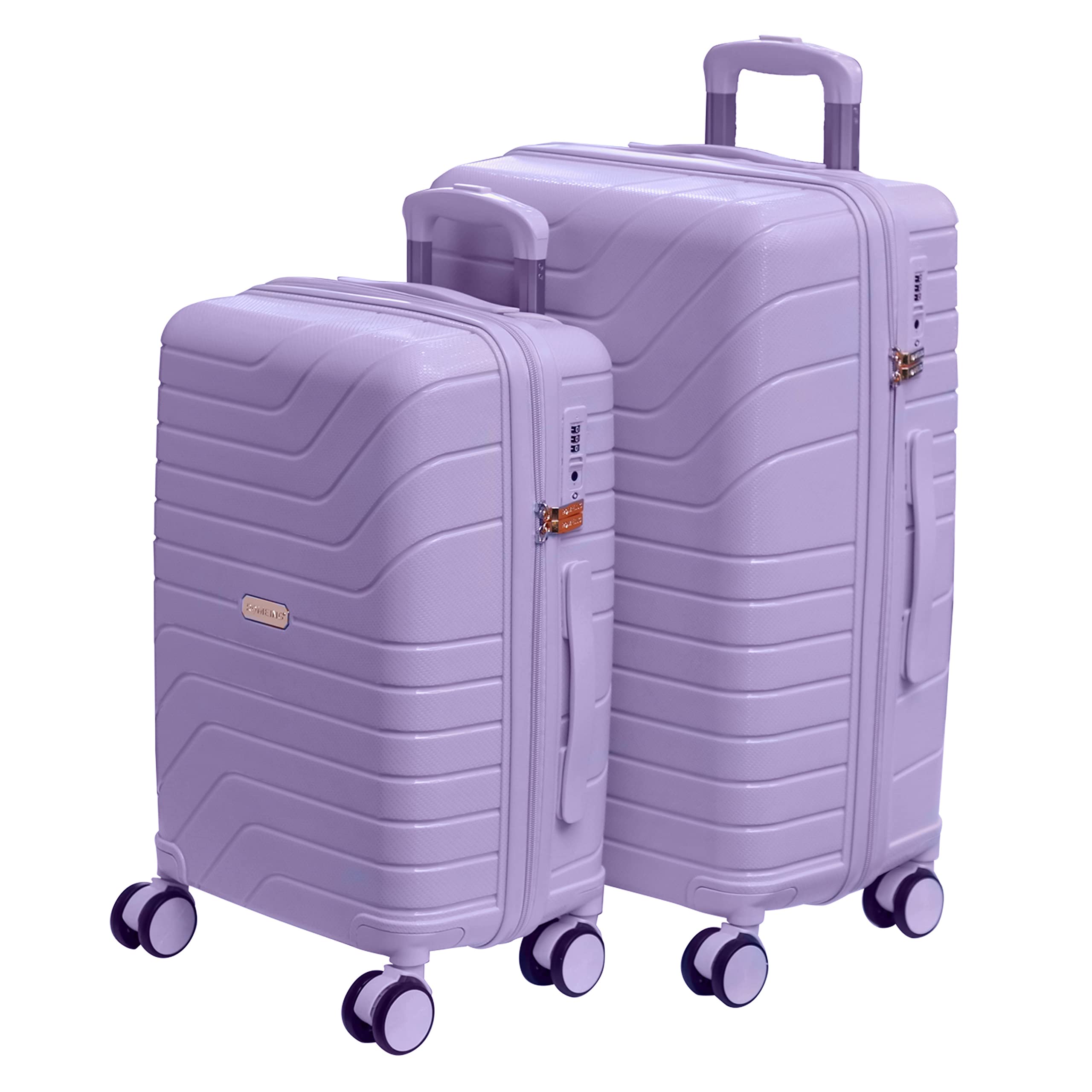 Tuscany 20, 24 inch, Set of 2, Polypropylene Luggage, Hard Sided, (Purple 55 and 65 cms) Small & Medium Trolley Bag | 8 Spinner Smooth Wheels | TSA Lock | Unbreakable | Men & Women-image-10