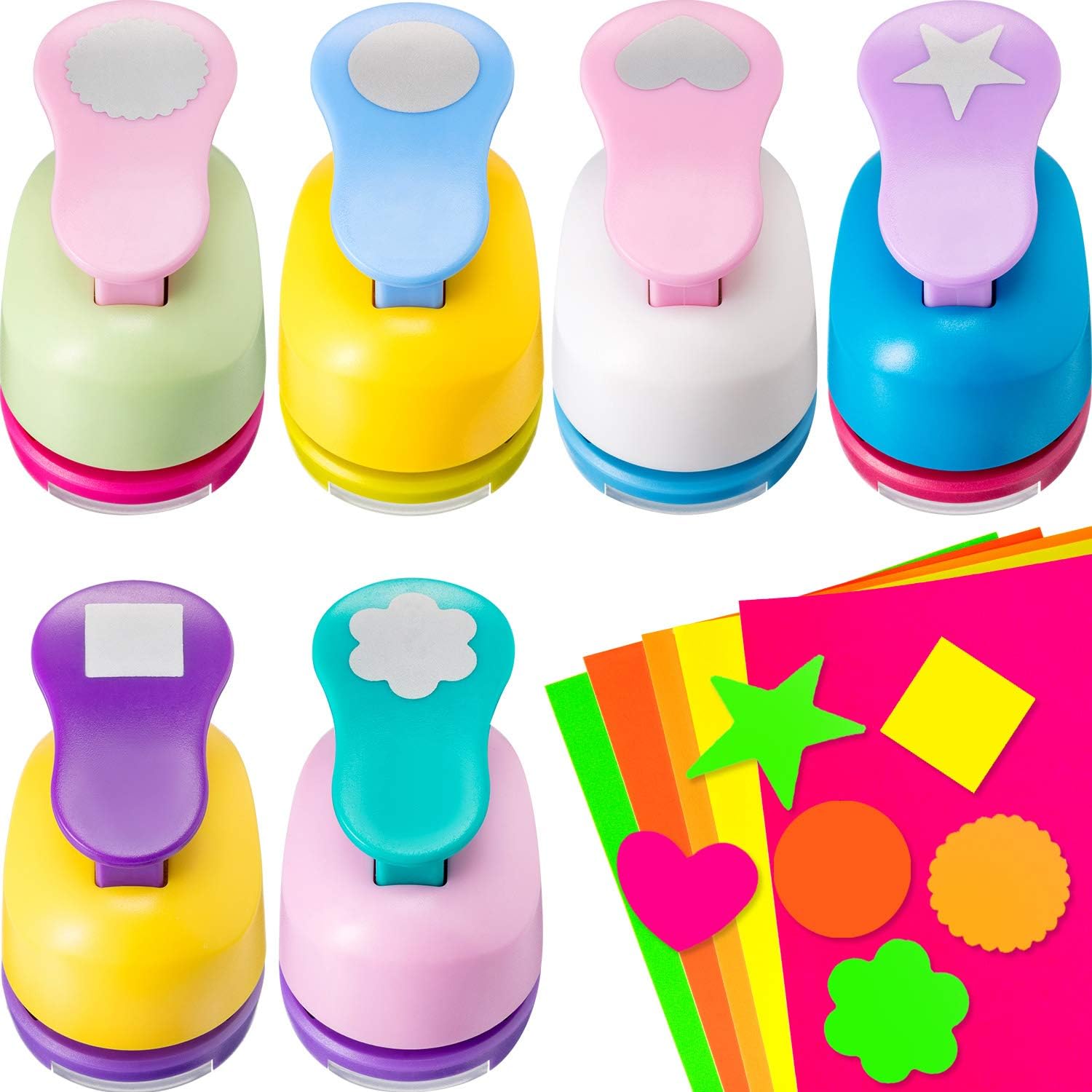 16 Pcs Craft Holes Punch Paper Punchers Scrapbook Punches