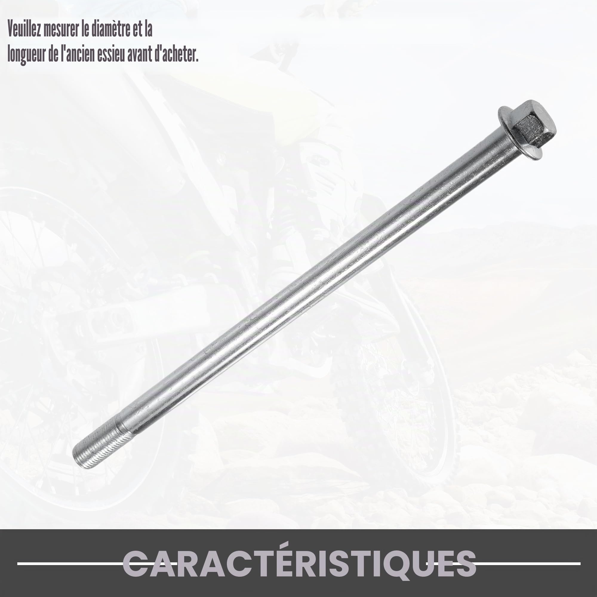 A ABSOPRO Essieu Avant/Arrière Pour Atv Avec Douille Et Boulon À Vis M12 De 220mm
