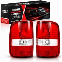 Tail Lights Cover Fit Ford F150 F-150 2004 2005 2006 2007 2008 Rear Left Driver Right Passenger Back Assembly Replaces 6L3Z13404BA 6L3Z13405BA FO2801182 FO2800182Harness & Bulb Not Included