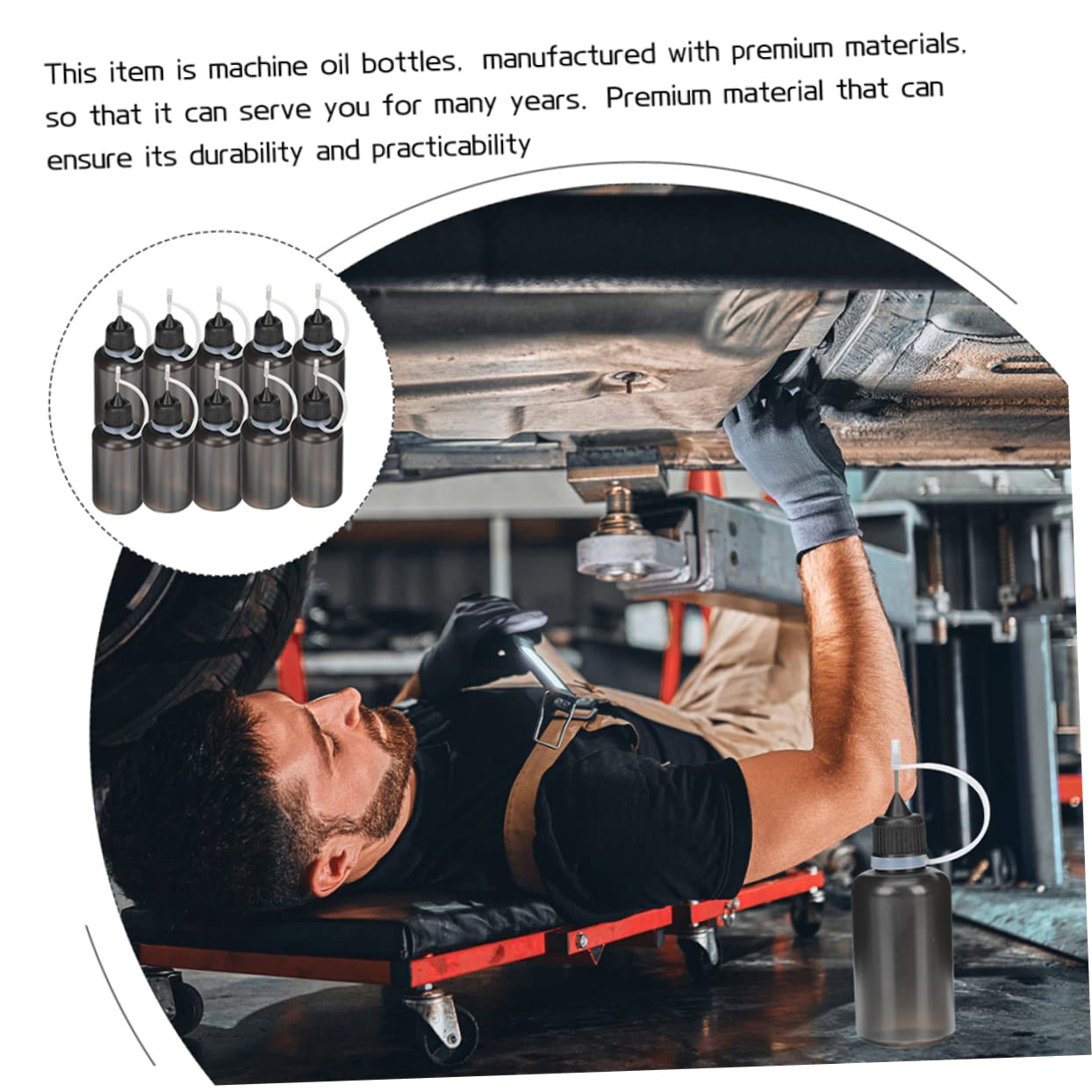 BESTYASH 5 Sätze Ölflasche Nadel Düse Klebstoff-tropfflaschen Quetschen Wasserflasche Flasche Zum Auftragen Von Klebstoff Kleine Plastikflaschen Für Flüssigkeiten Sport Schwarz 10 Stück * 5