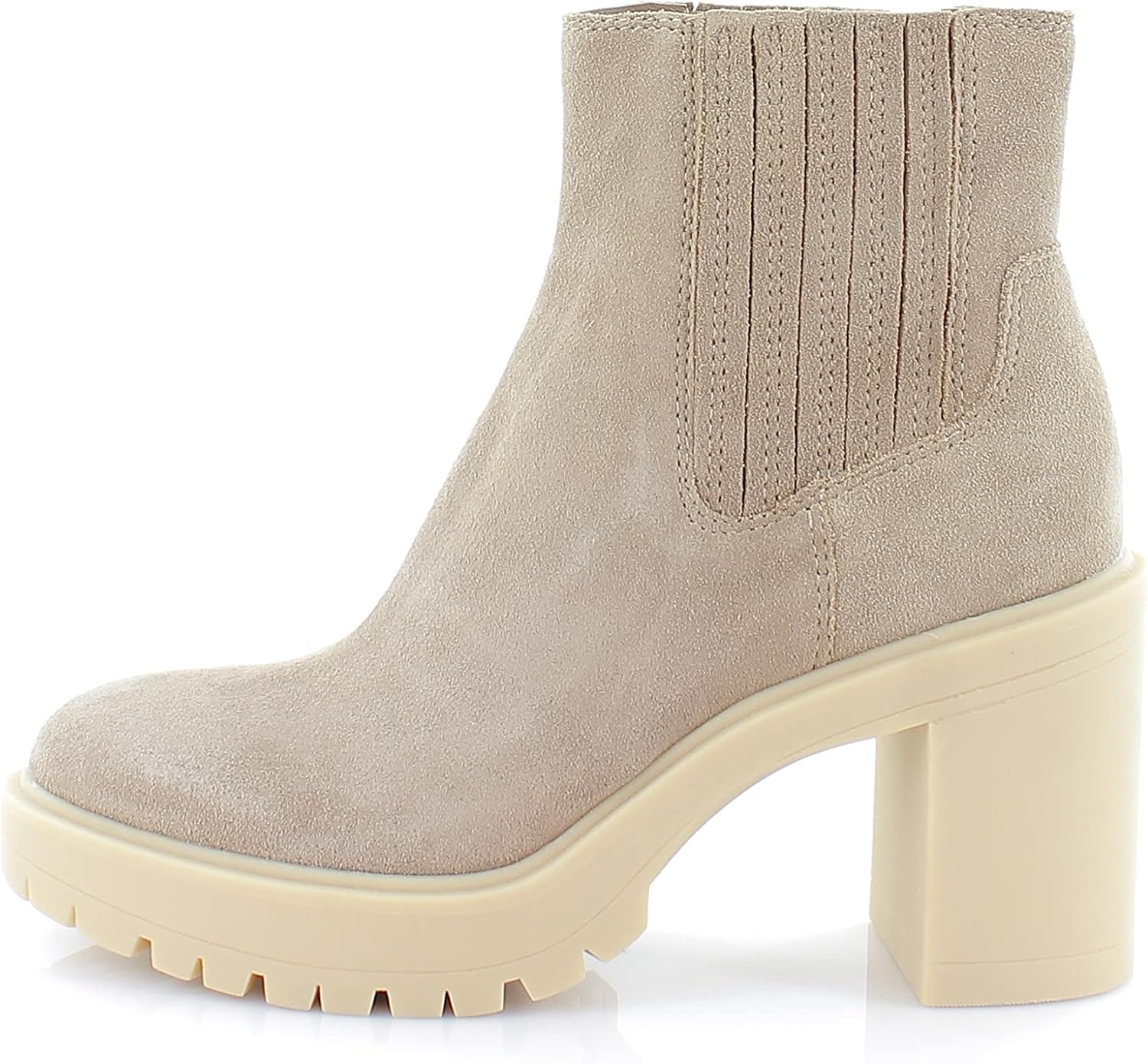 Dolce Vita Women's Caster Fashion Boot, Mushroom Suede H2O, 6