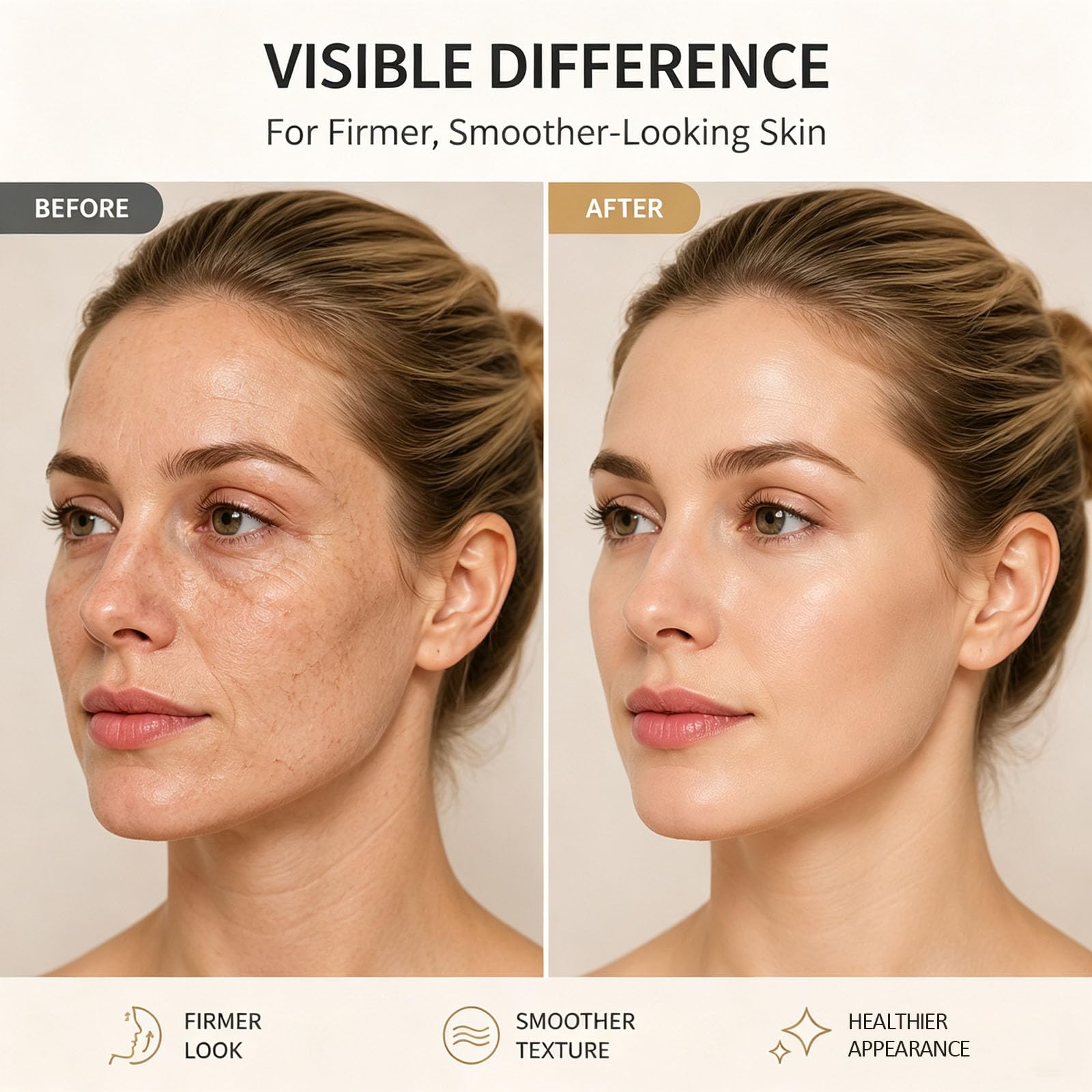 Anti-Aging Hyaluronsäure Straffende Gesichtscreme Lifting Feuchtigkeit (5Pcs)