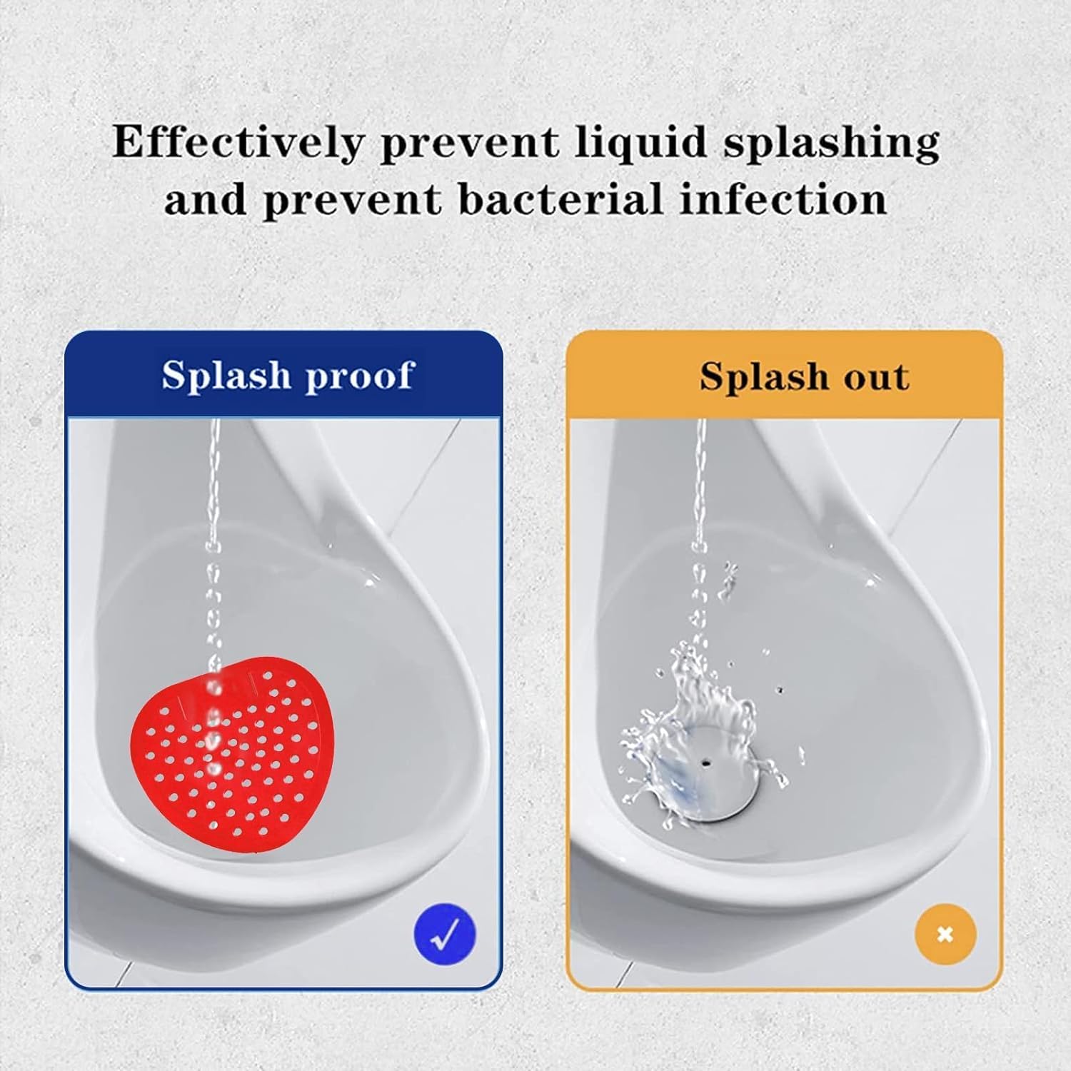 10 Packs Urinal Screen Deodorizer, Cherry Scented Urinal Pads with Splash Protection and Deodorization, Urinal Cakes for Men Bathrooms in Home, School, Shopping Mall, Office