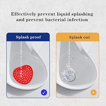 10PK Urinal Screen Deodorizer, Cherry Scented Anti-Splash Pads