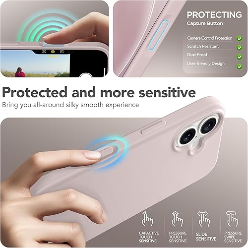 Miniatura 140 de GONEZ Funda para iPhone 14 Pro, compatible con Magsafe, con protector de pantalla + protector de lente de cámara, forro de microfibra suave
