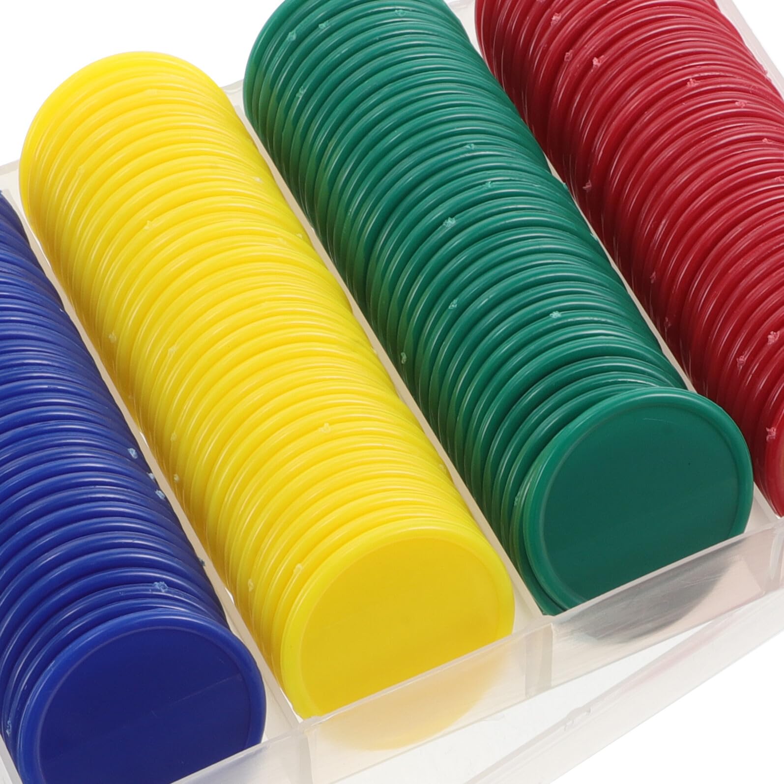 UKCOCO Transparente Kunststoff Bingo Chips 38mm 160 Stück Blanko Spielchips für Lernspiele Mathematik im Klassenzimmer Zählmarker für Gruppen Familienspiele