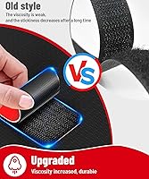 Vista 5 de Tiras de Gancho y Bucle con Súper Adhesivo Resistente, Hechas de 3M, Resistentes al Calor, Impermeables, para Uso en Exteriores o Interiores, 16