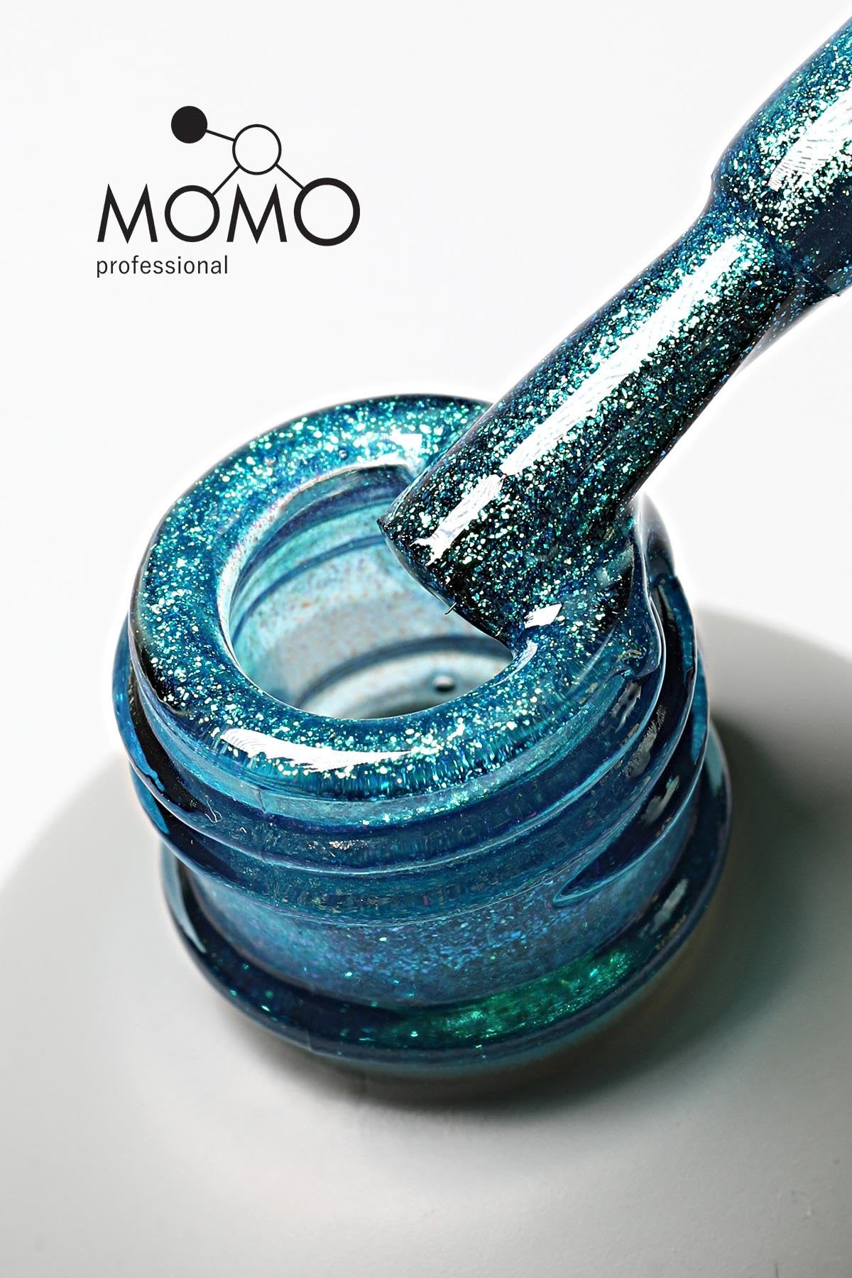 MOMO professional Kalıcı Oje S039 Yoğun Simli Açık Petrol Mavi 14 ml