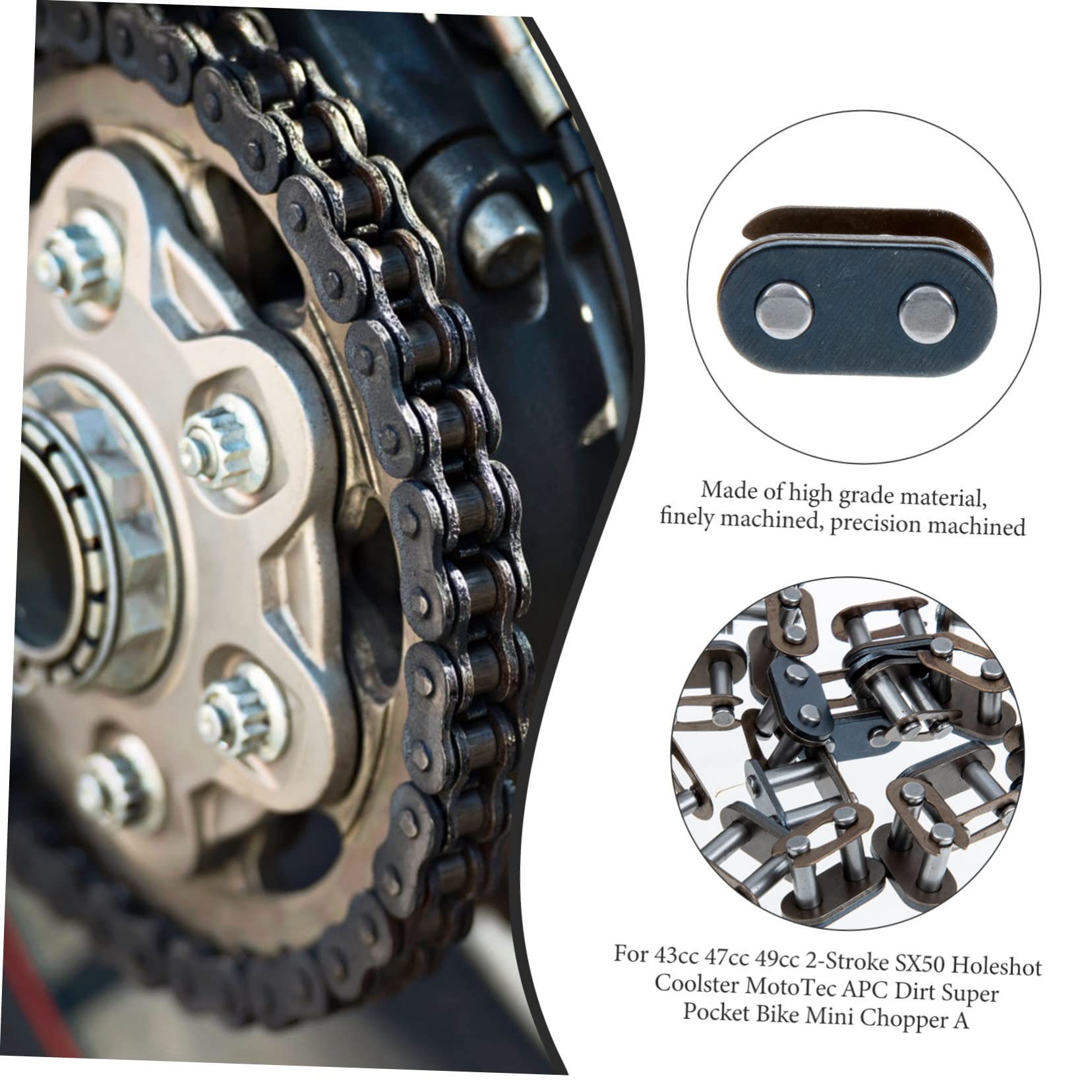 Vaguelly 100stücke Heavy Duty Kettenverbinder Für Motorräder Und Atvs Robuste Kettenverbindungselemente Präzise Gefertigt Installieren Langlebig Für Kettenverlängerungen Und