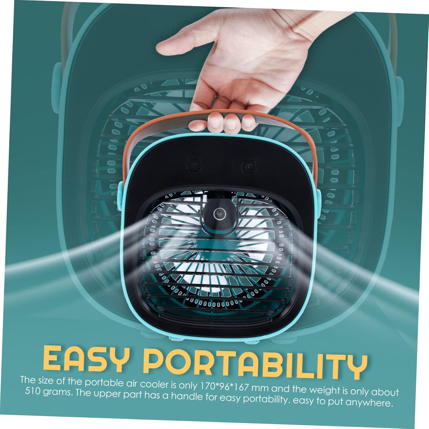 USB Rechargeable Portable Table Fan Lightweight Air Circulator Convenient Cooling for Office Travel Bedroom with Design and USB Compatibility