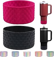 Vista 12 de HEYSKAY Base protectora de silicona para botas Stanley Quencher Adventure de 40 onzas y vaso Stanley IceFlow de 20 onzas y 30 onzas, y compatible