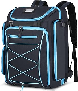 FIXITOK Ski Boot Bag Backpack, 60L Waterproof Ski and Snowboard Boots Travel Backpack for Ski Boot, Skis, Snowboard, Ski Helmet, Goggles, Gloves for Men,Women and Youth