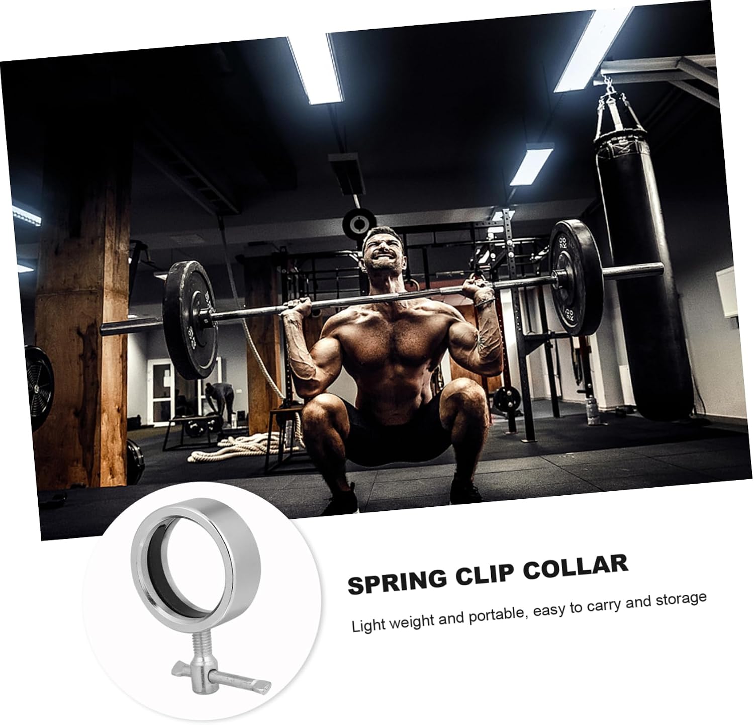 TOYANDONA Barbell Spring Clip Collars Sturdy Alloy Clamps for Weight Bars Secure Weightlifting Equipment for Fitness Enthusiasts