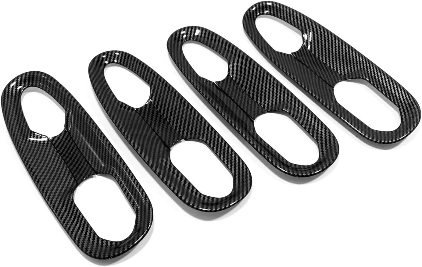 ERIDANUS Auto Accessories Fit for Toyota Sienna 2025 2024 2023 2022 2021 Door Handle Bowl Cover Molding Trim (Carbon Fiber Style) ABS 8 PCS