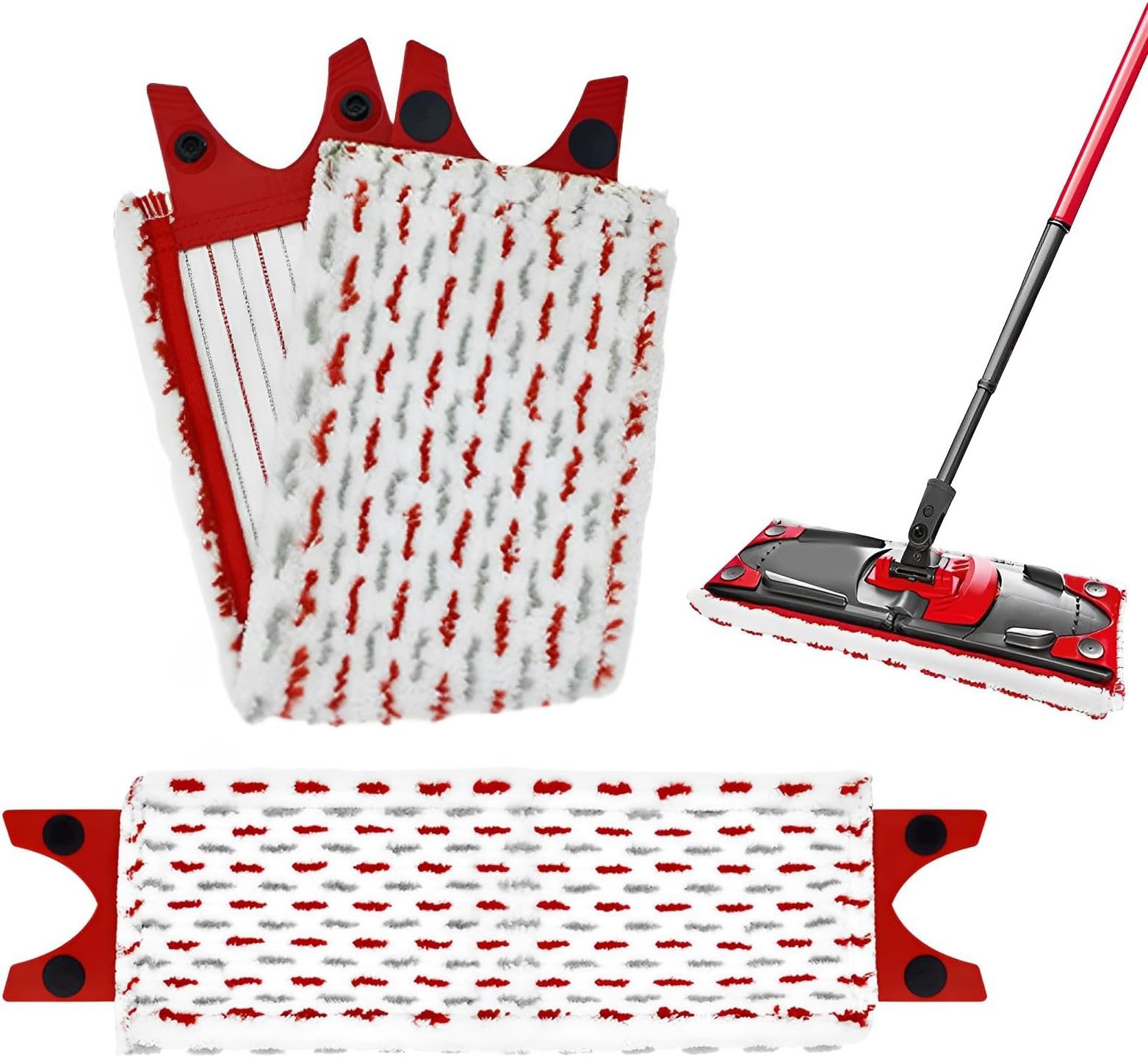 6 Recharges Microfibre Pour Balai Vileda H2Pro - Taille 40.5x11 Cm, Lavables à 60°C, Nettoyage Tous Sols Durs