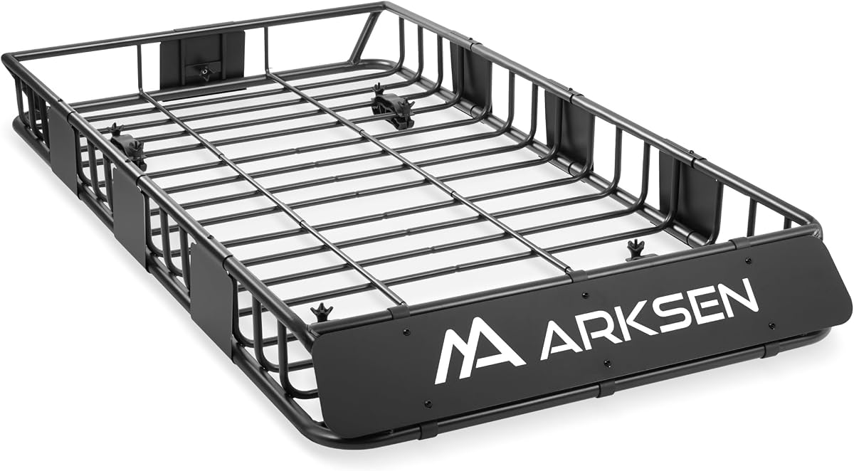 64" x 34" x 6" Roof Rack Cargo Basket with Extension | 150 LBS, Universal Heavy Duty Steel Rooftop Luggage Storage for SUV, Truck, RV, Pickup