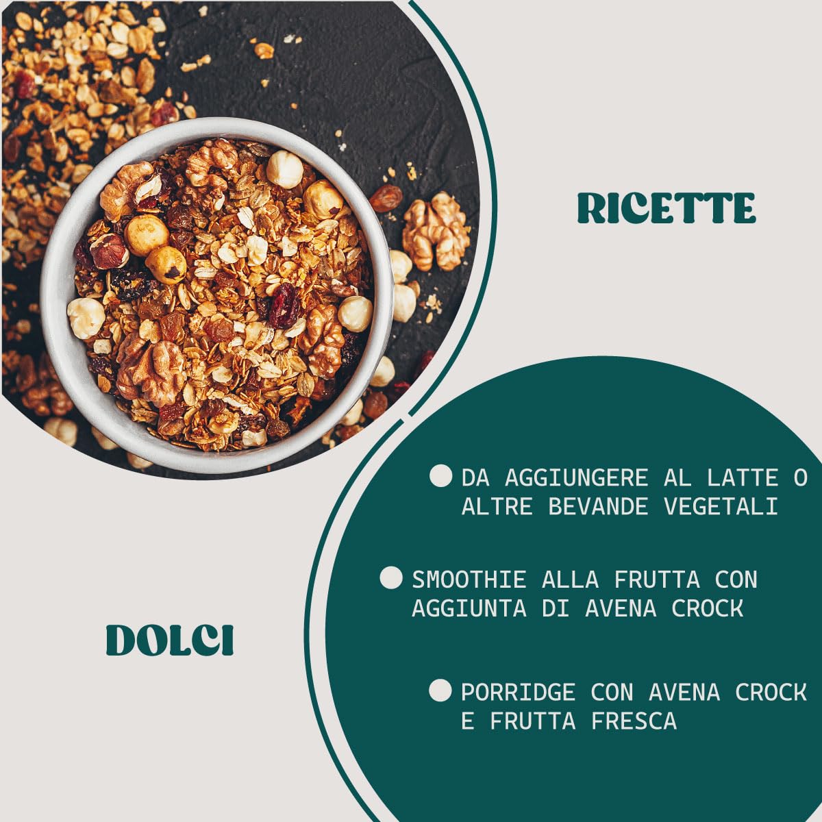 Avena Crock Integrali Stella - Fiocchi di Avena Croccanti Bio | Family Pack 6 x 300g | Senza Zuccheri Aggiunti | Fonte di Proteine | Ricco di Fibre