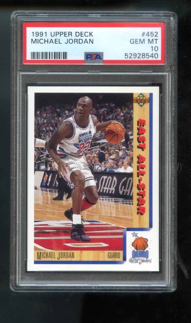 Michael Jordan Graded PSA 10 GEM MT (Basketball Card) 1991-92 Upper Deck - [Base] #452