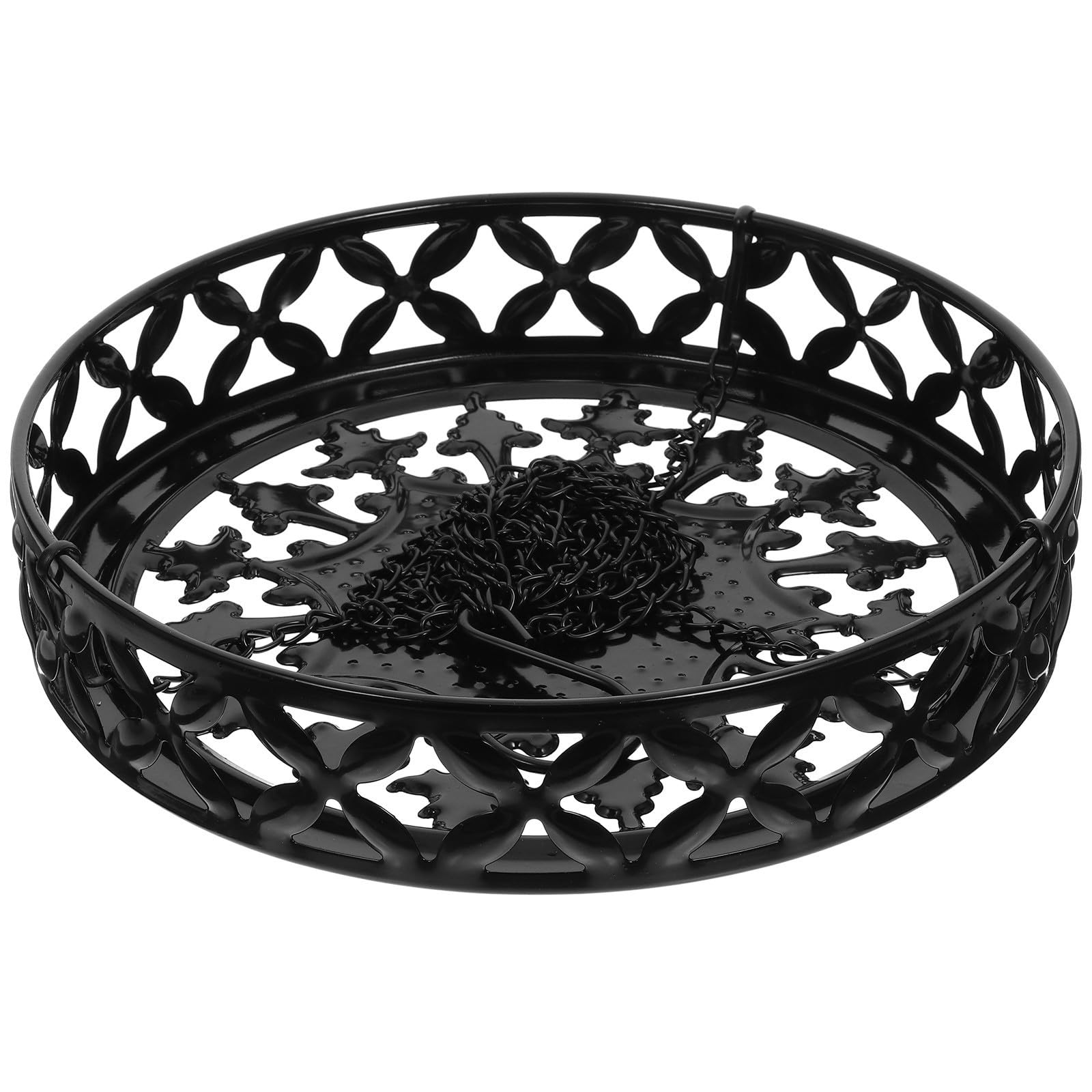 Support suspendu pour pots de fleurs en fer noir crochet plante balcon terrasse