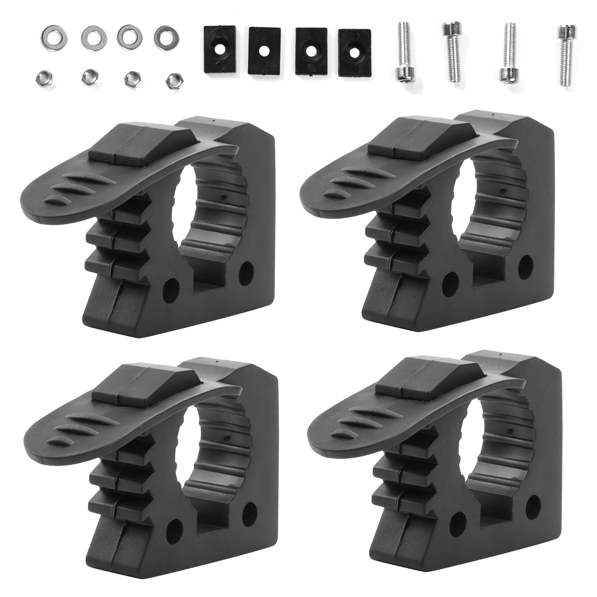 4 Pack Quick Release Rubber Clamp Mount Kit 1-1/5