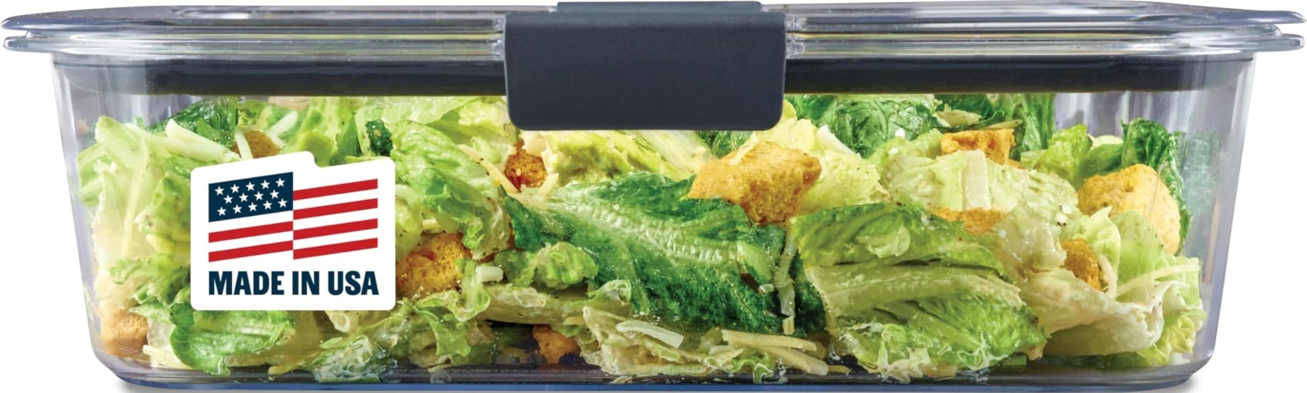 Rubbermaid Brilliance 2024351 - Contenedor de almacenamiento de alimentos, grande, 9.6 tazas, transparente