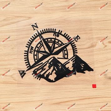 6 Black 4X4 Off Road Decal Sticker Compass Mountain Car Vinyl fit for Chevy Jeep Ford