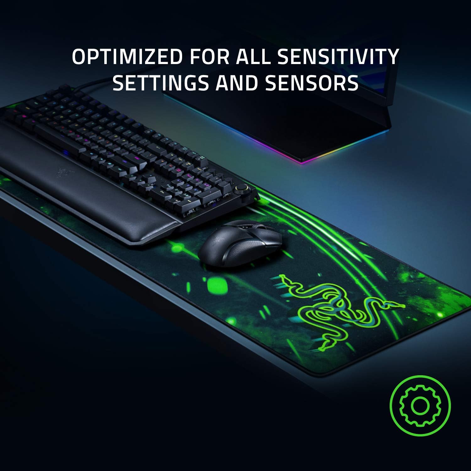 Razer Goliathus Speed (Extended) Gaming Mouse Pad: Smooth Gaming Mat - Anti-Slip Rubber Base - Portable Cloth Design - Anti-Fraying Stitched Frame - Cosmic