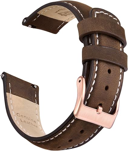 Ritche - Correa de reloj de cuero de liberación rápida, 18, 19, 20, 21, 22, 23 y 24mm