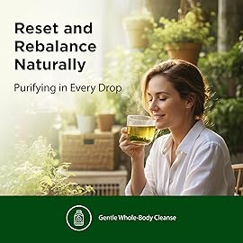 Flora Flor Essence Liquid Tea Blend 32oz LARGE - Gentle Detox Cleanse with Burdock Root, Slippery Elm, Kelp, Thistle - Premium Organic Ingredients