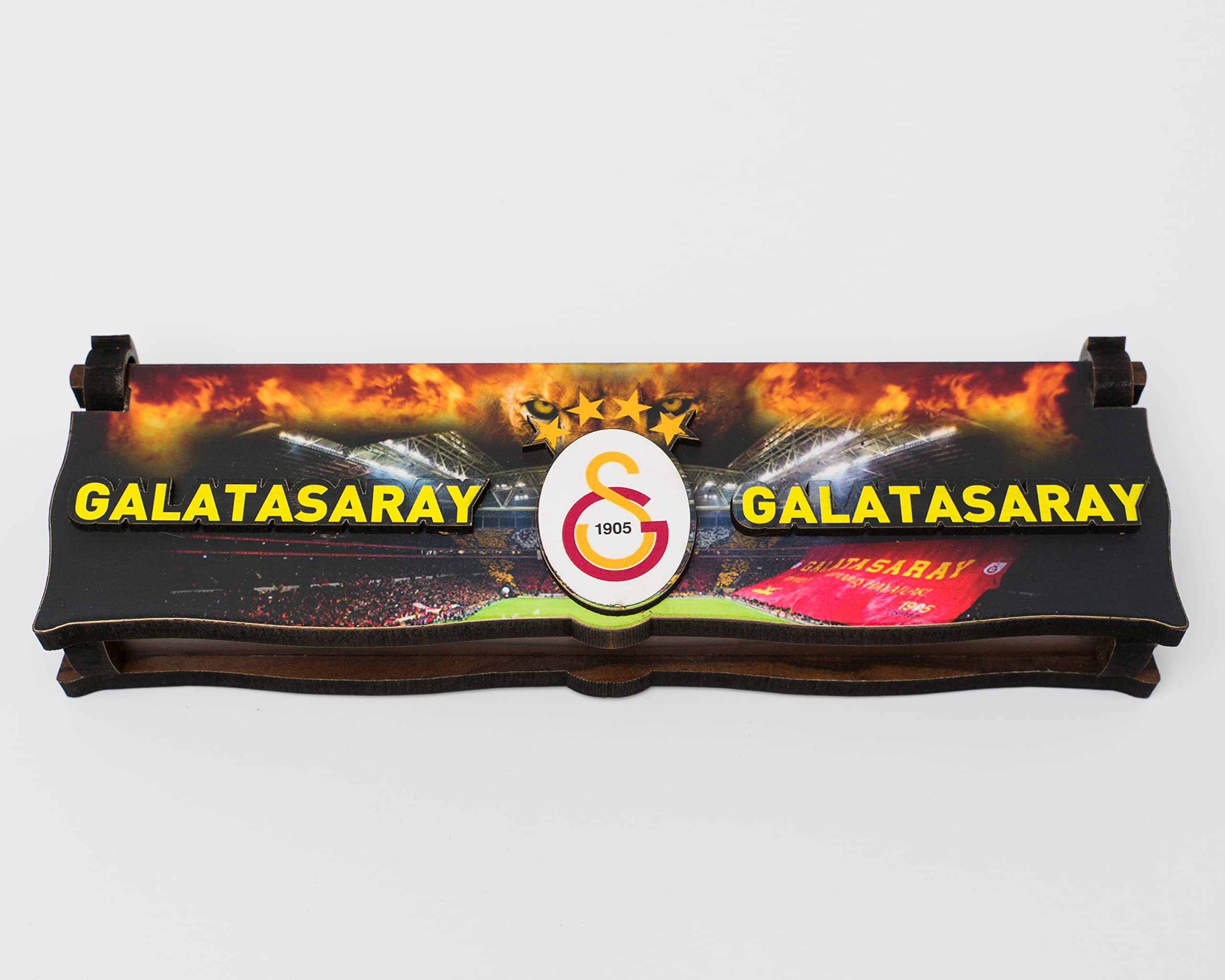 Box Schatulle Aufbewahrung + Tesbih, Gebetskette 'Galatasaray GS' aus Holz Handgemacht (ohne Gravur)
