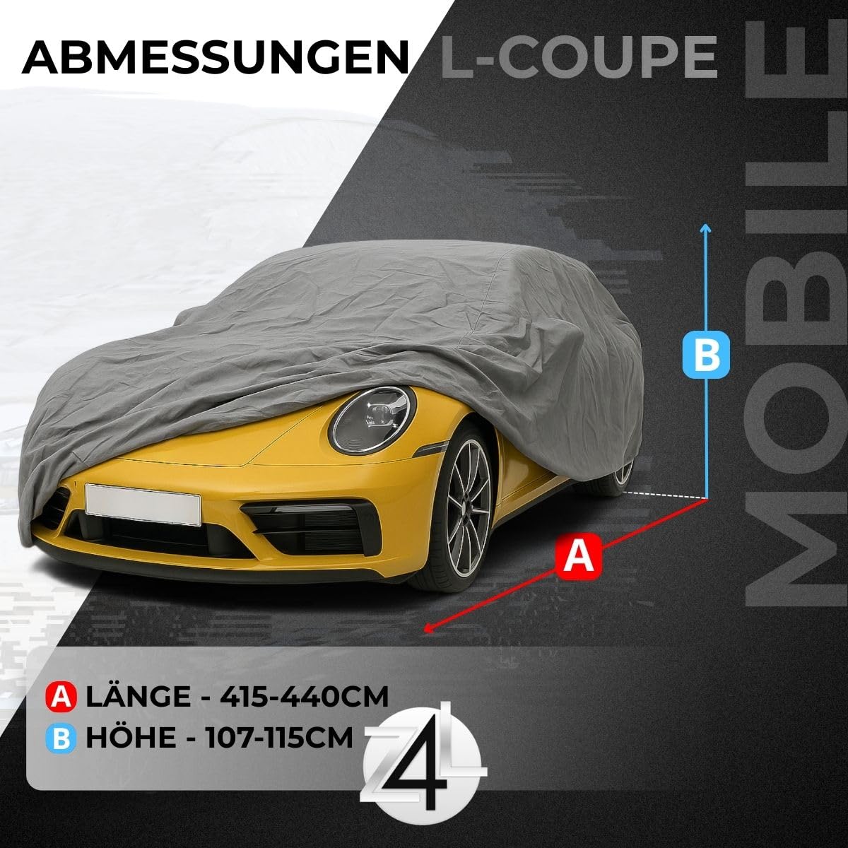 Z4L Premium Autoplane passend für Z4 E85 Bj. 2002- / 2009- / 2016- atmungsaktiv 4-Schicht Outdoor Schutz