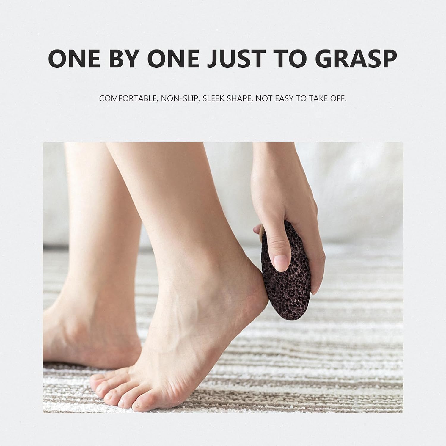 2pcs Natural Black Pumice Stone Foot Rasp and Callus Remover Scraping Plate for Hard Dead Skin Removal at Home Pedicure Foot Care Tool