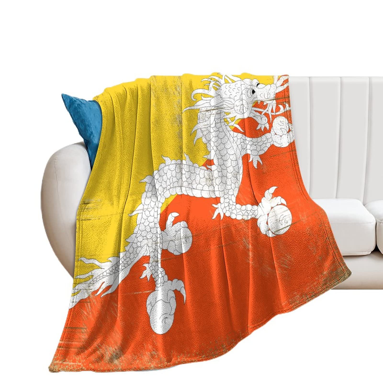 Couverture Bhutan haut de gamme en flanelle épaisse 153 x 203 cm
