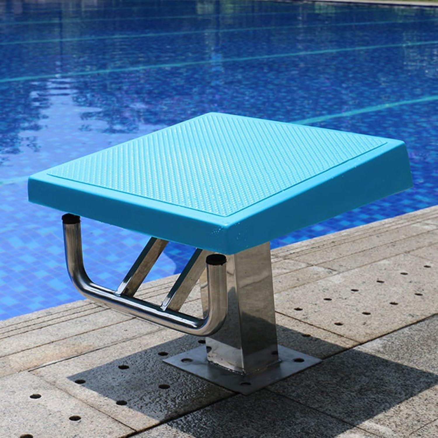 Pool Diving Platform, 15° Inclined Professional Diving Platform, Anti Slip Stainless Steel Pool Diving Boards for Swimming Pool