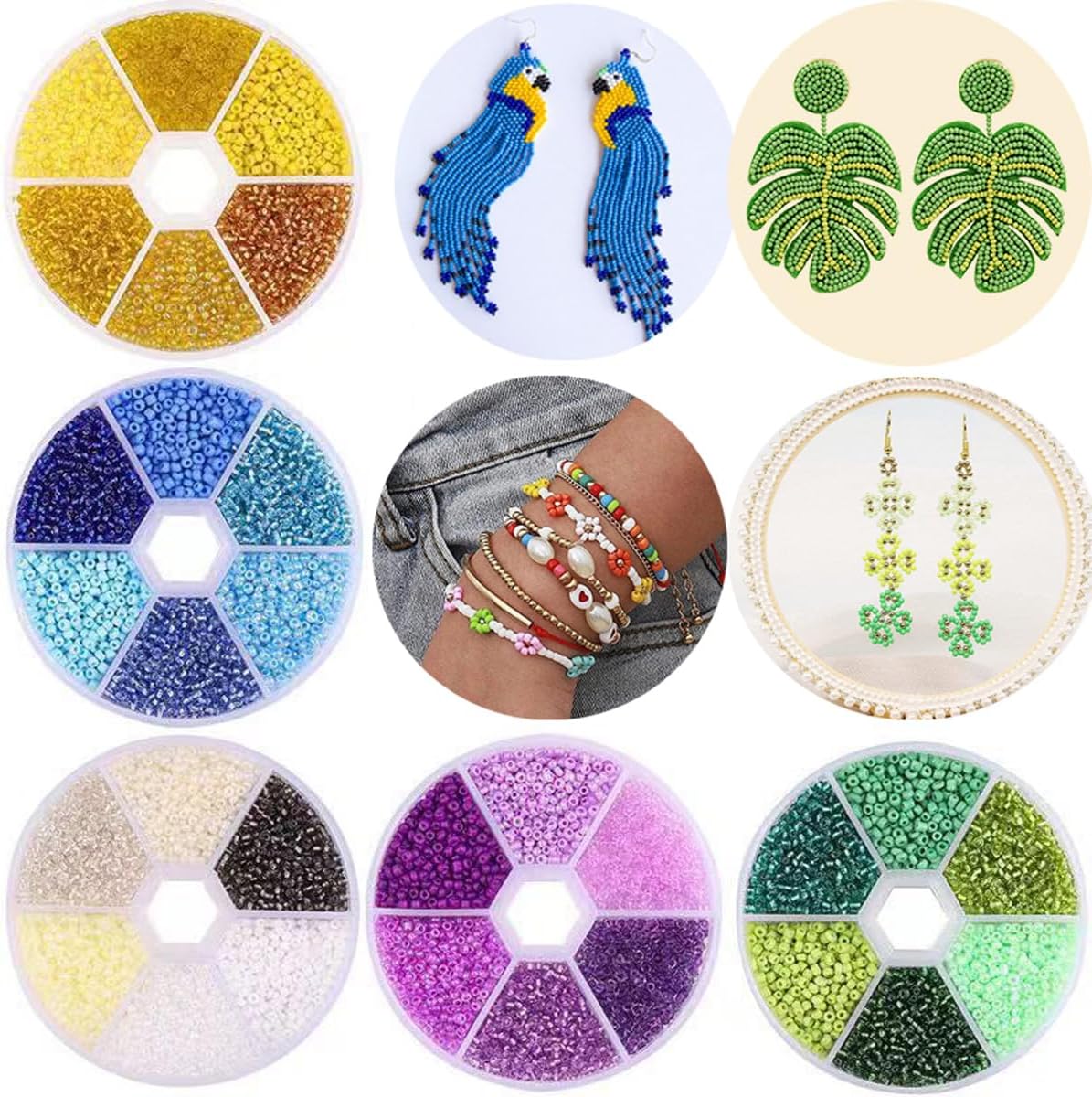 1 Box 3900pcs Mixed Color 2mm Glass Seed Beads-Small Round Spacer Loose Czech Beads for Jewelry Making Embroidery Accessories, (Purple) - Image 6