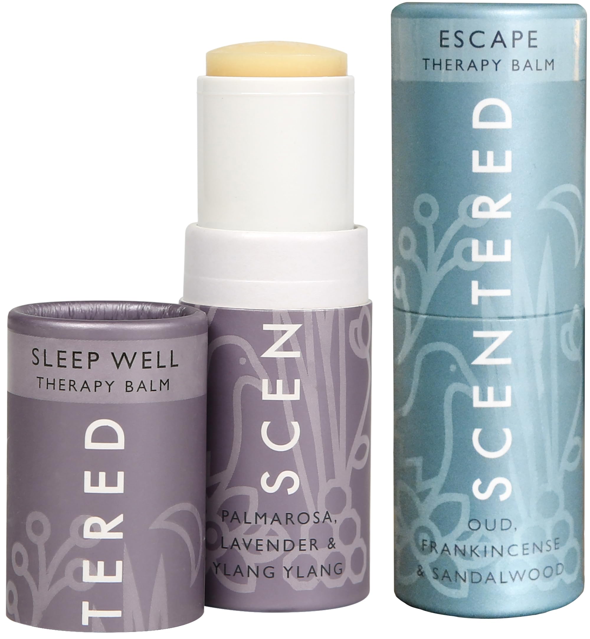 Scentered Sleep Well & Escape - Aromatherapy Balm Duo Gift Set - Supports Bedtime Relaxation & Restful Sleep, Encourages Feelings of Peace & Tranquility